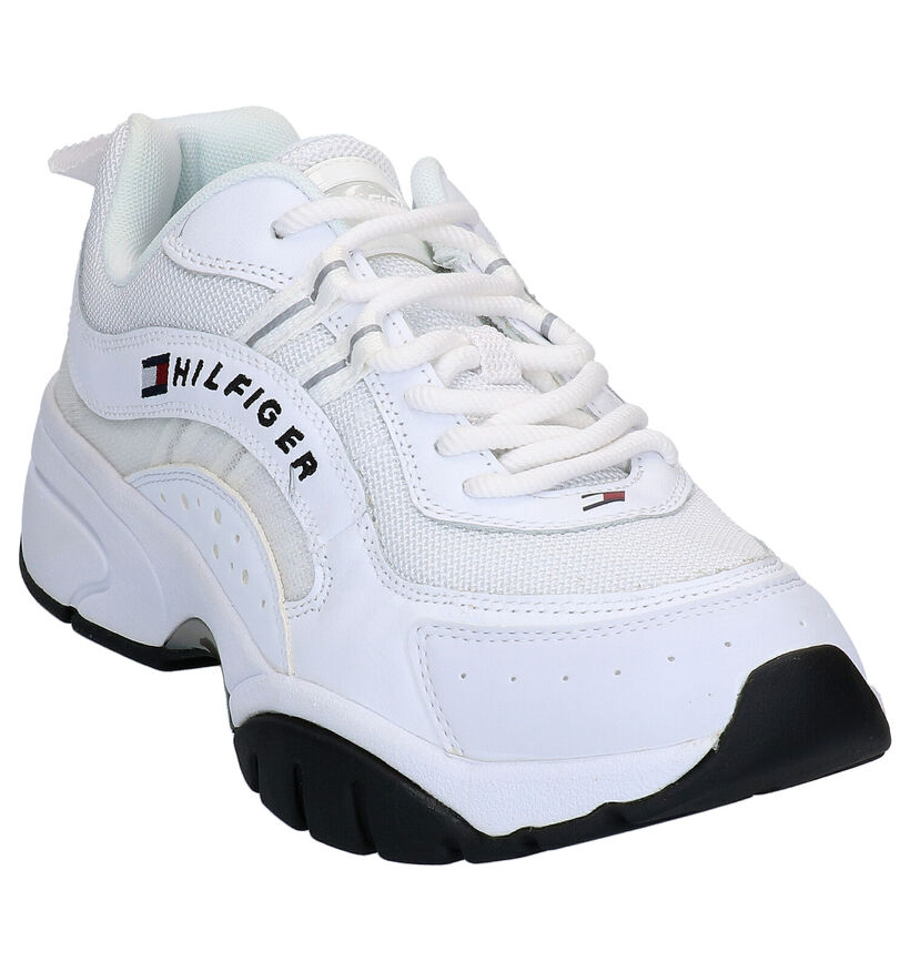 Tommy Hilfiger Heritage Witte Sneakers in kunstleer (268364)
