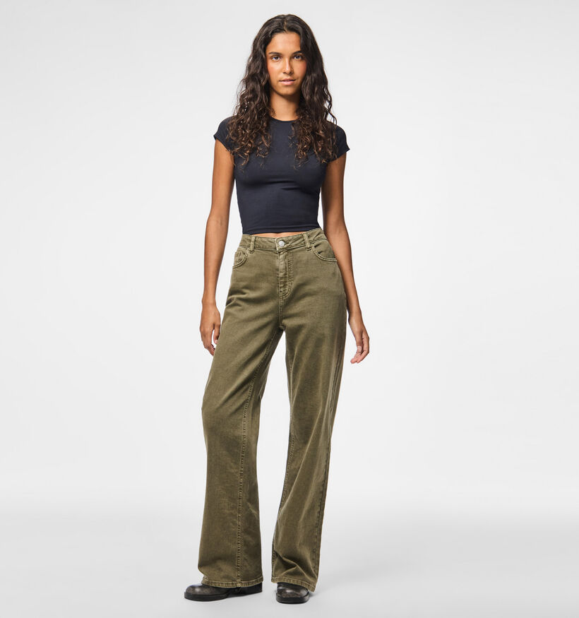 Pieces Straight leg jeans en Vert pour femmes (365853)