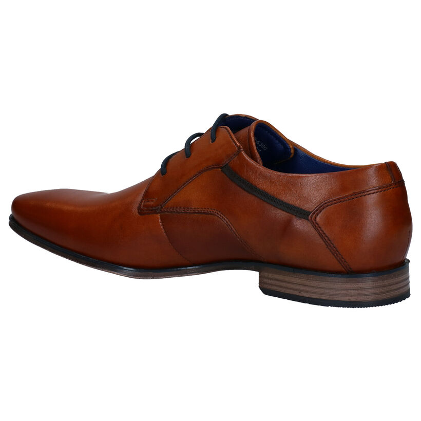 Bugatti Morino Cognac Geklede Veterschoenen in leer (281721)