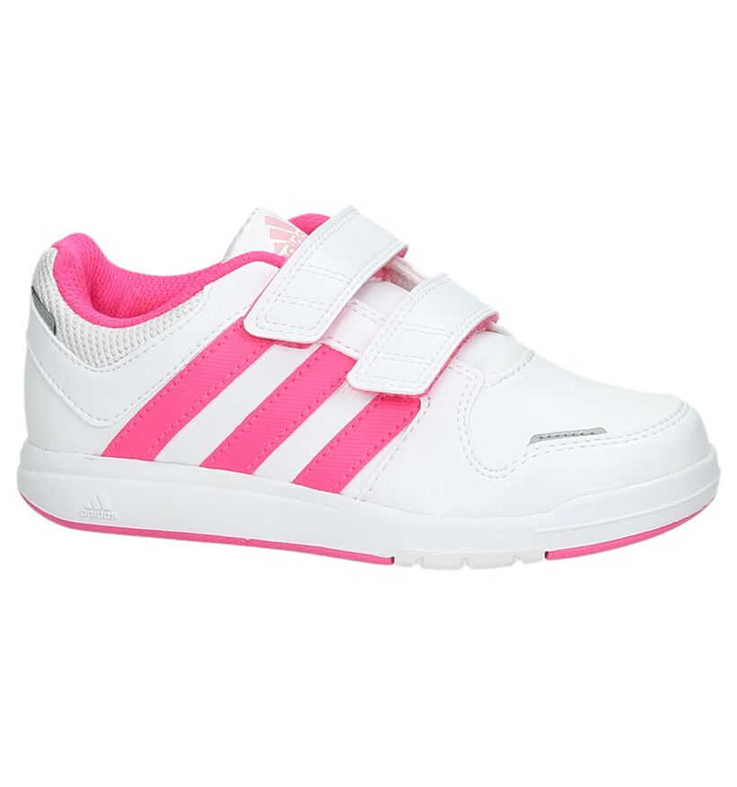 Wit/roze Sneaker adidas LK Trainer in kunstleer (162910)