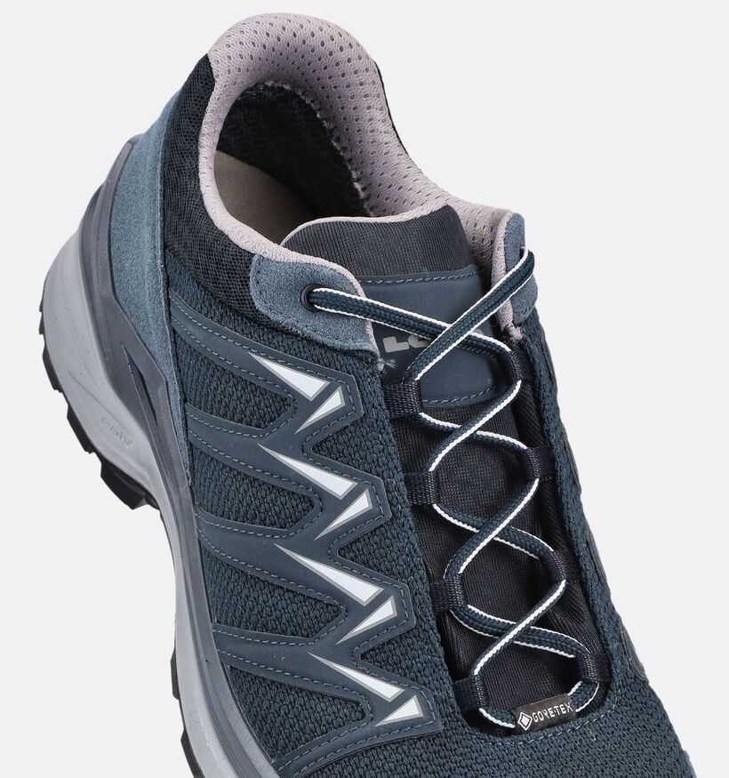 LOWA Innox Pro GTX Low Chaussures de randonn&eacute;e en Bleu fonc&eacute; pour hommes (374306) - pour semelles orthop&eacute;diques