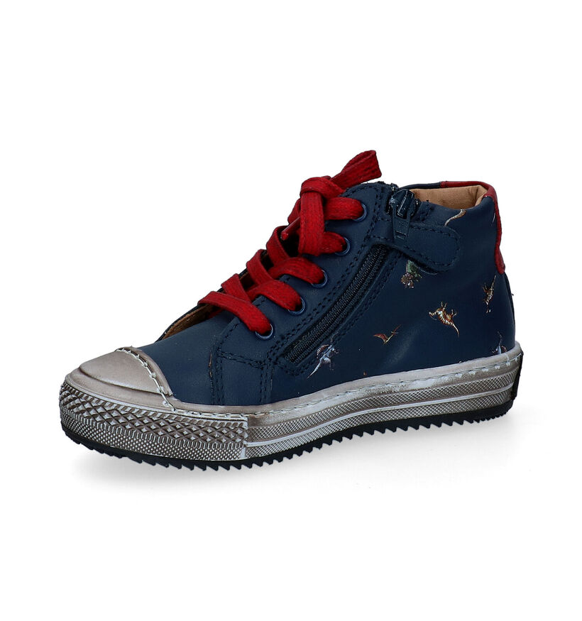 STONES and BONES Vome Bottines en Bleu en cuir (295168)