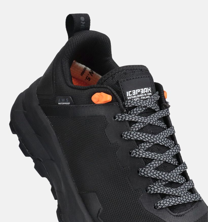 Icepeak Aska LC Zwarte Lage Wandelschoenen voor heren (373308) - geschikt voor steunzolen