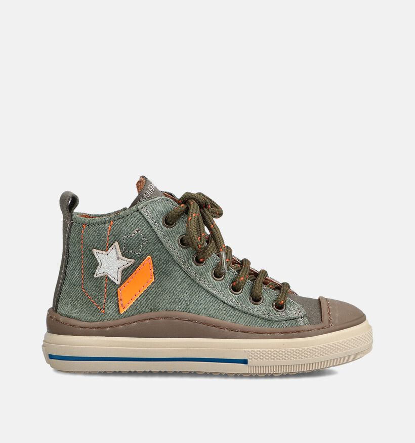 FR by Romagnoli Chaussures hautes en Kaki pour garçons (364838) - pour semelles orthopédiques