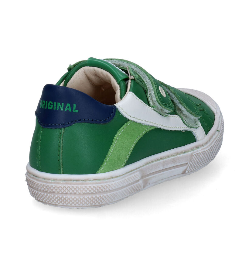 STONES and BONES Marro Groene Velcroschoenen voor jongens (303473) - geschikt voor steunzolen