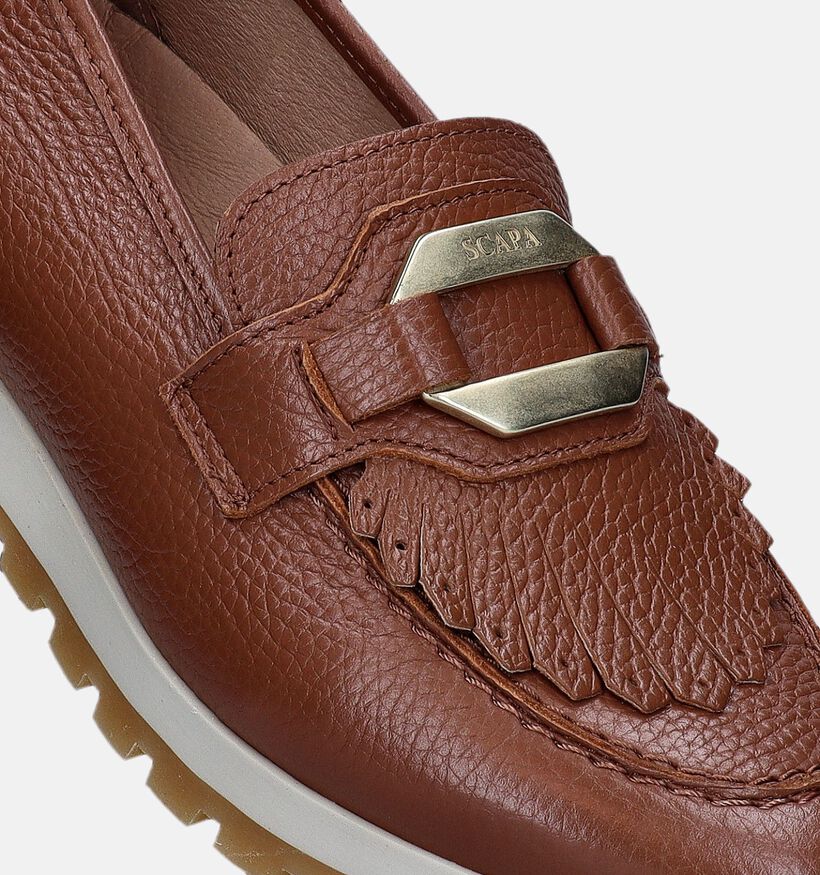 Scapa Cognac Instappers voor dames (347710) - geschikt voor steunzolen