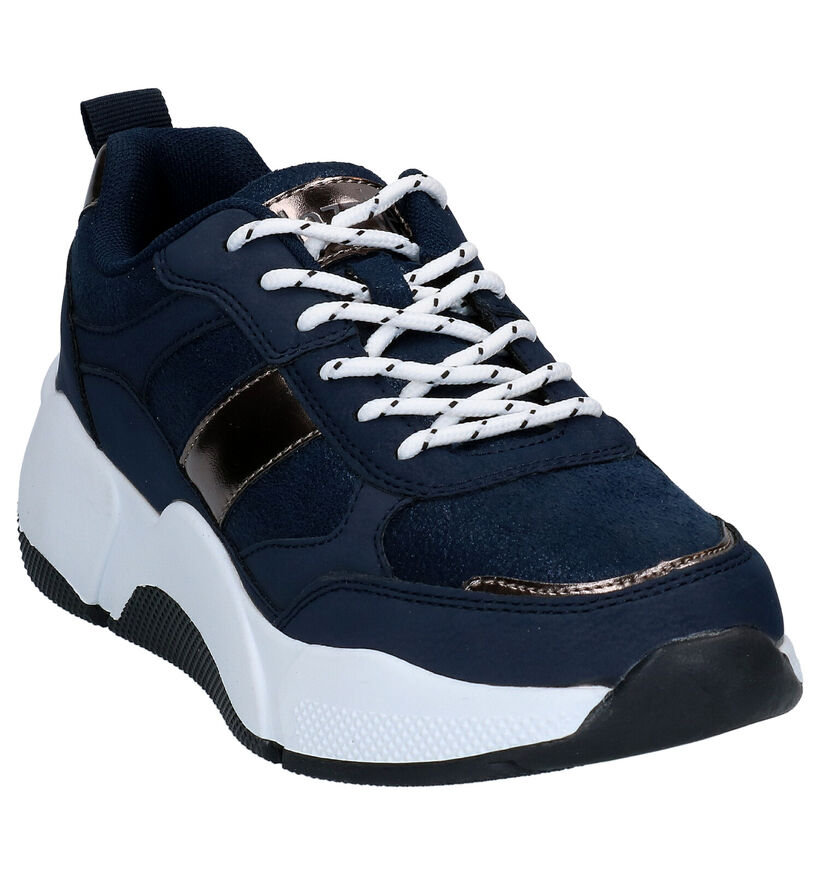 Dazzle Blauwe Sneakers in kunstleer (276490)