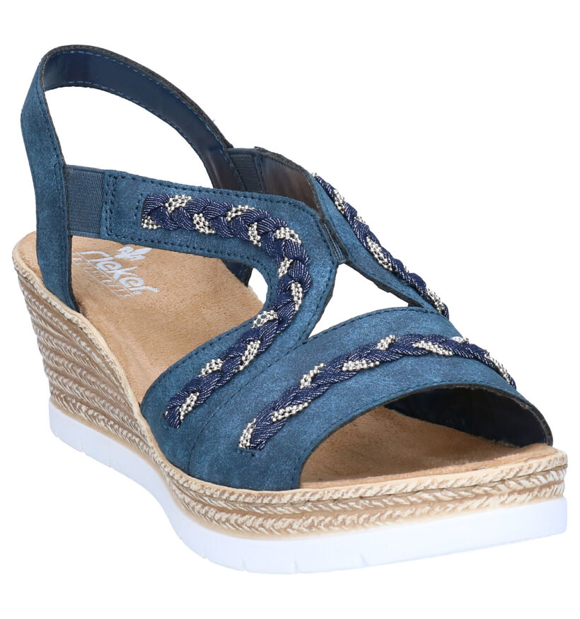 Rieker Blauwe Sandalen in kunstleer (273664)