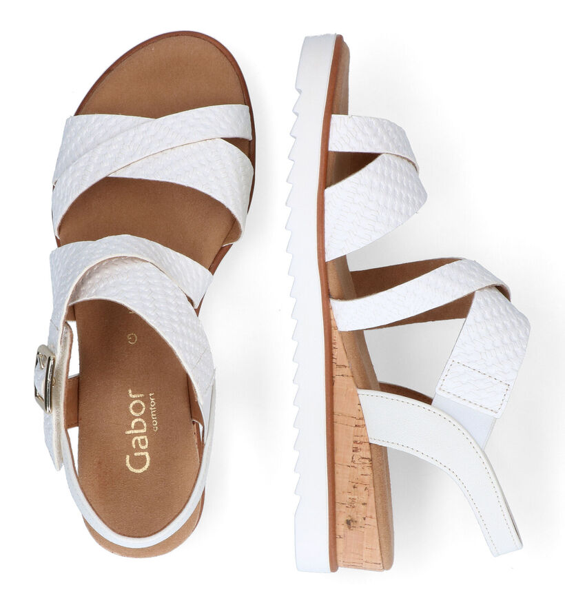 Gabor Witte Sandalen in leer (306144)