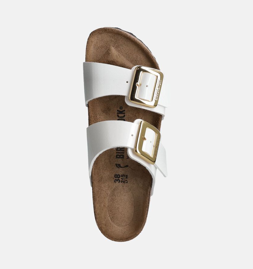 Birkenstock Sydney Cushion Buckle Witte Slippers voor dames (357603)