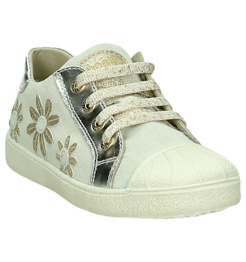 Beige Sneaker met Bloemenprint Lunella in daim (190511)