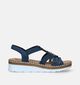 Rieker Blauwe Sandalen met sleehak voor dames (339058)