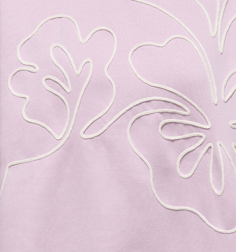 JDY Canoa Flower Sweatshirt en Rose pour femmes (367897)