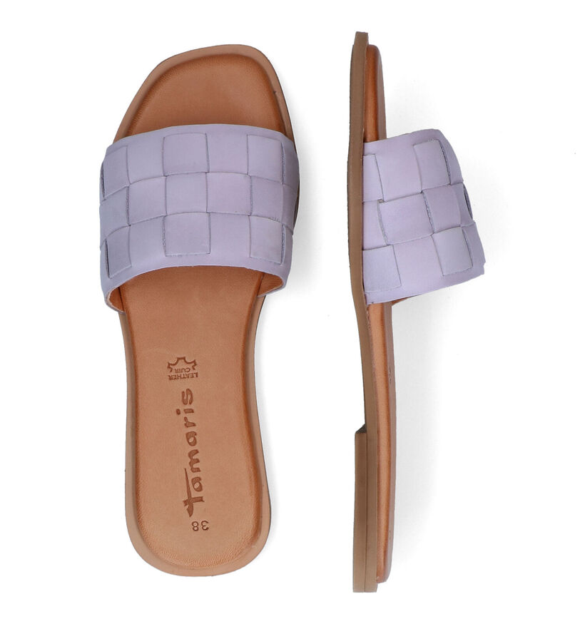 Tamaris Nu-pieds plates en Violet clair (Lilas) pour femmes (307554)