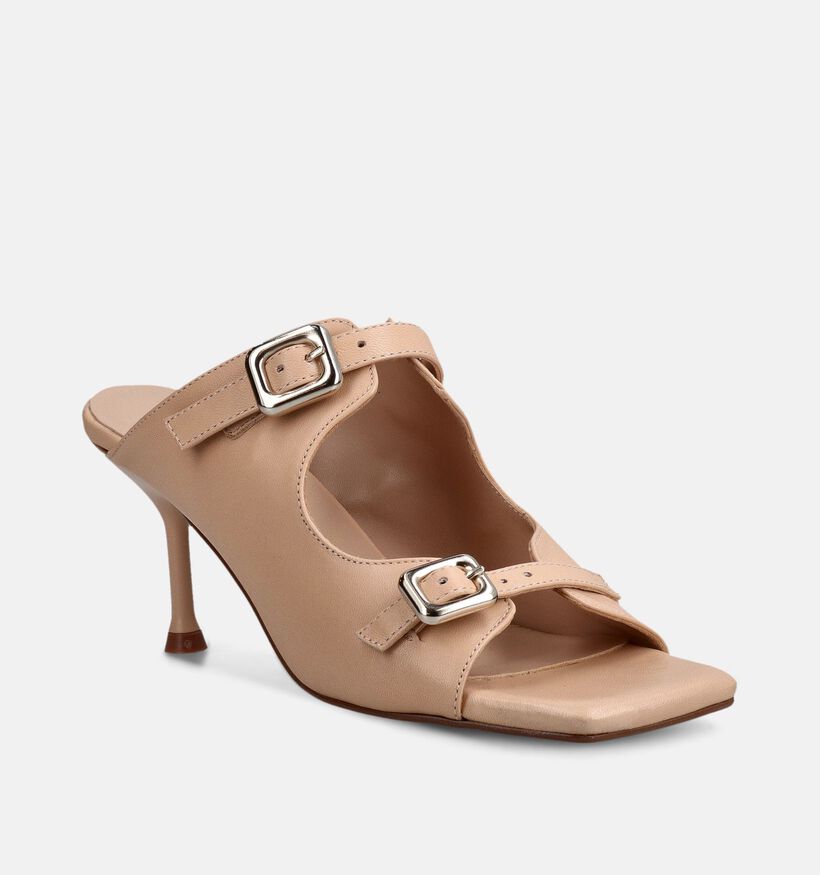 March23 Raquelle Nu-pieds &agrave; talons en Rose pour femmes (372166)