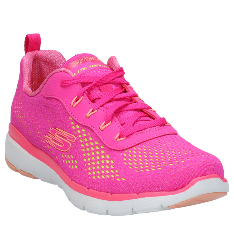 Skechers Flex Appeal Baskets en Rose en textile (272753)