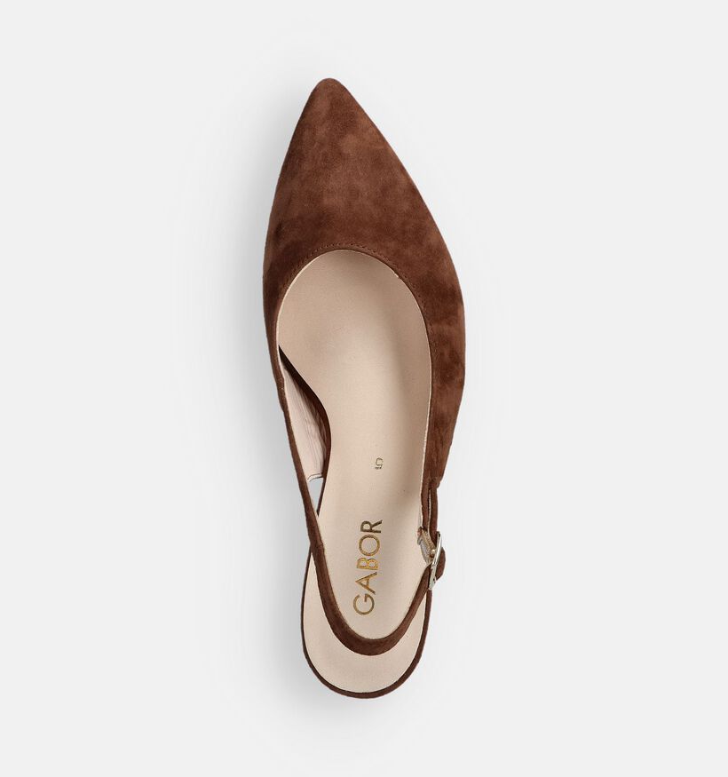 Gabor Donkerbruine Slingbacks voor dames (371910)