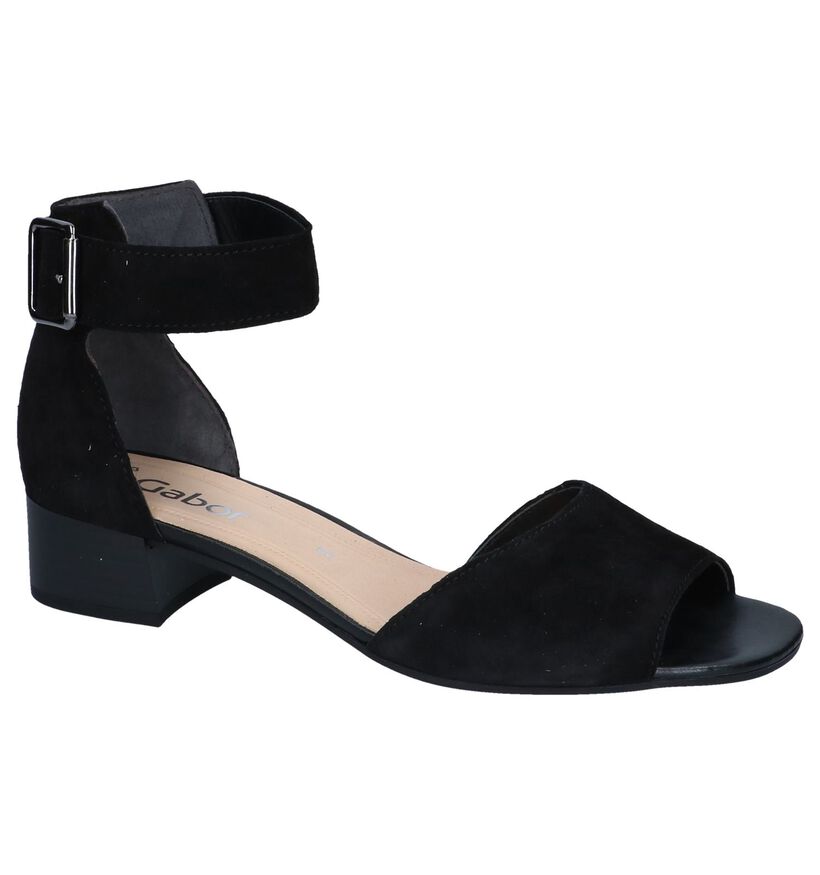 Best Fitting Sandales à talons en Noir en daim (248485)