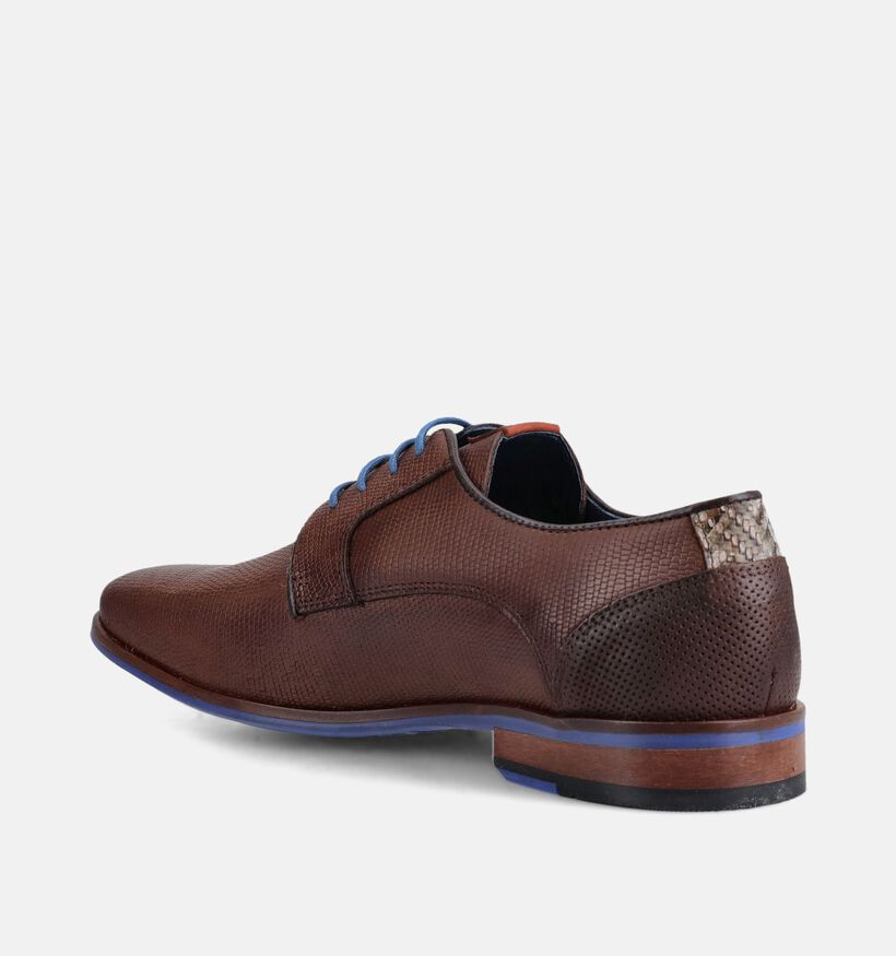 Berkelmans Oulton Bruine Geklede Veterschoenen voor heren (373321) - geschikt voor steunzolen