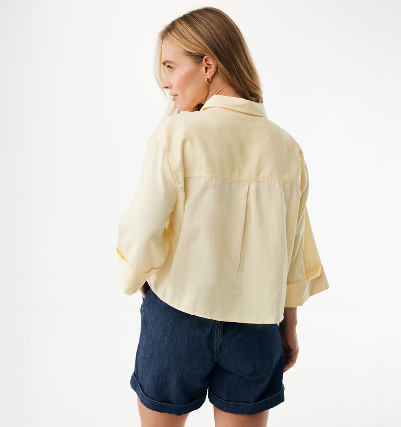 Mexx Boxy Poplin Blouse en Jaune pour femmes (368583)