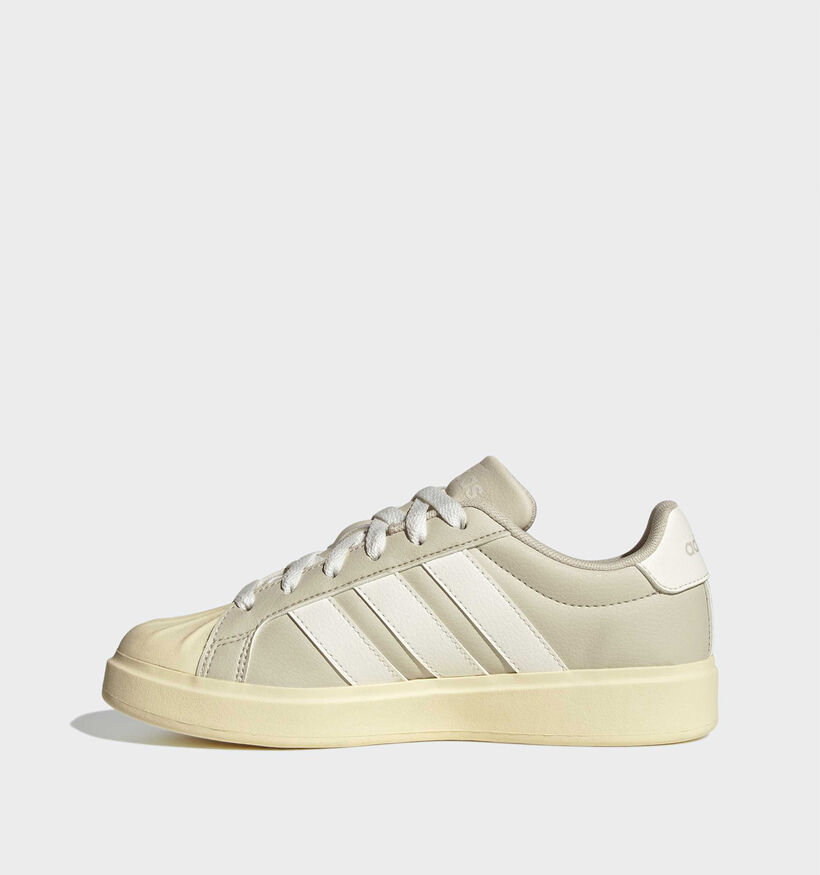 adidas Streettalk Baskets basses en Gris pour gar&ccedil;ons (372649) - pour semelles orthop&eacute;diques