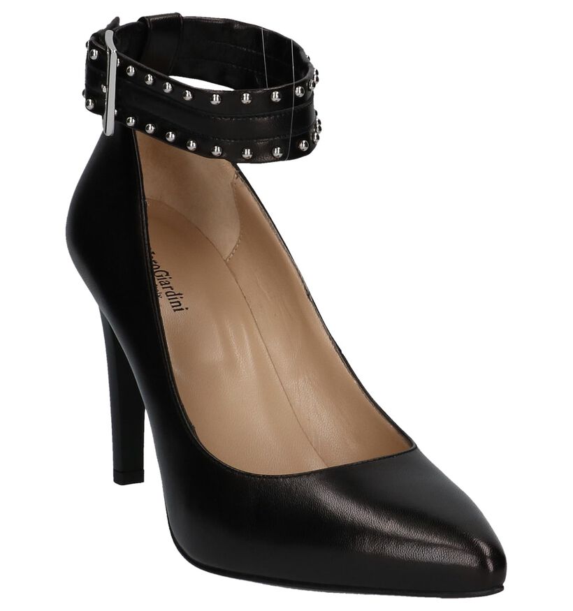 Zwarte Pumps met Bandje en Studs NeroGiardini in leer (226520)
