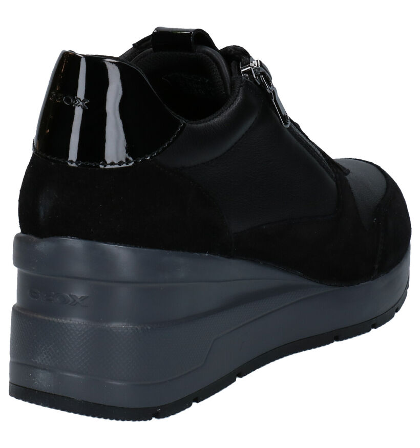 Geox Chaussures à lacets en Noir en cuir (278863)