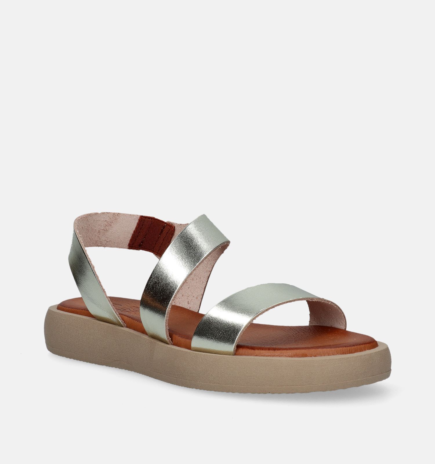 Hee Gouden Sandalen Met Plateauzool Dames Sandalen Online op TORFS.BE