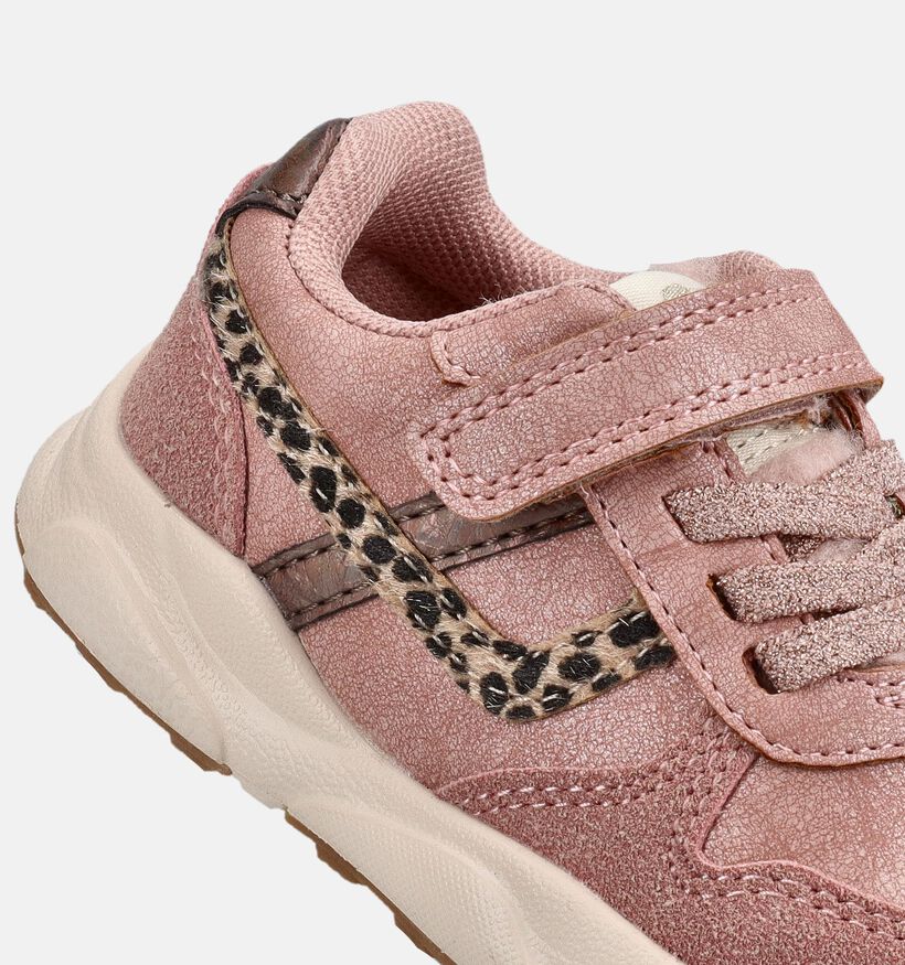 Milo & Mila Baskets basses en Rose/Leopard pour filles (379352)