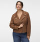 Vero Moda Curve Jose Manteau court en Cognac pour femmes (378139)