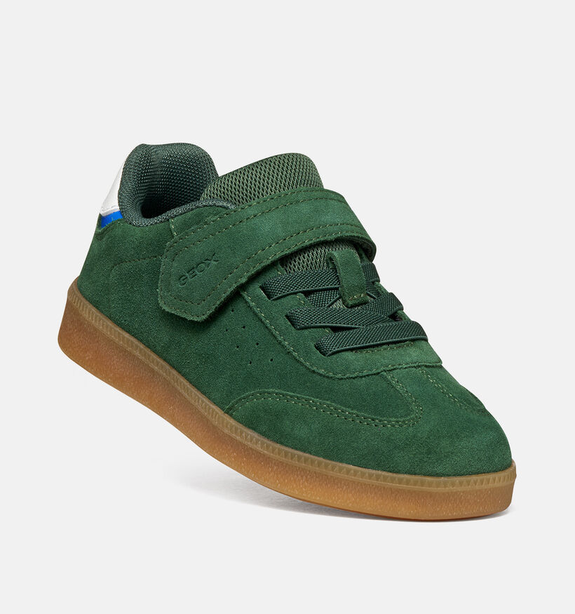 Geox New Emberlix Donkergroene Sneakers voor jongens (377759) - geschikt voor steunzolen
