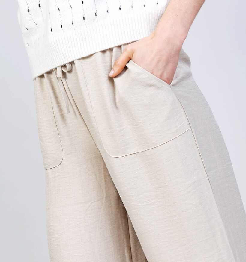 Vero Moda Melaney Loose Pantalon en Beige pour femmes (369436)