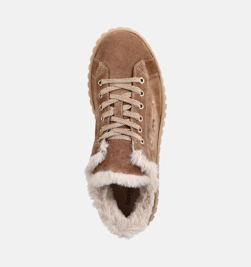 NeroGiardini Donkerbeige Sneakers voor dames (377873) - geschikt voor steunzolen