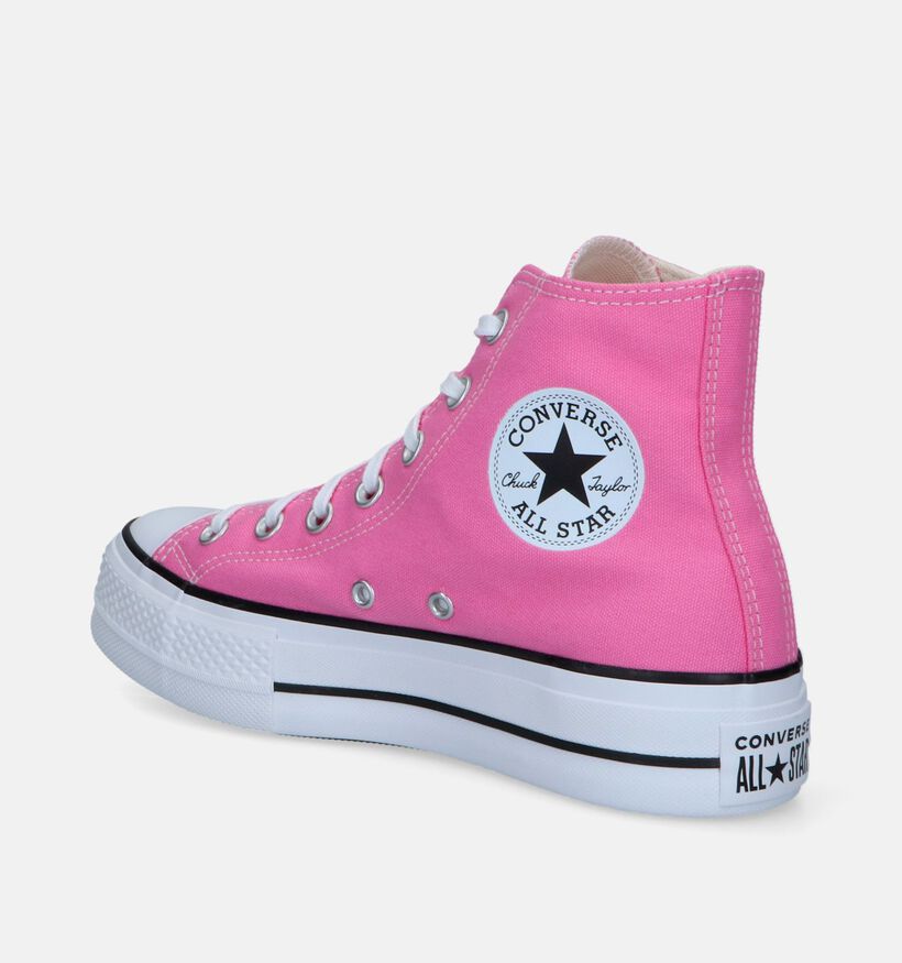 Converse Chuck Taylor All Star Lift Baskets en Rose pour femmes (341508)