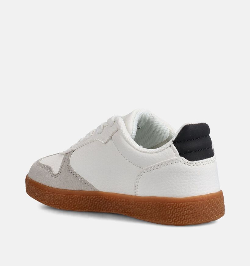 Milo & Mila Witte/Zwarte Sneakers voor jongens, meisjes (375195)