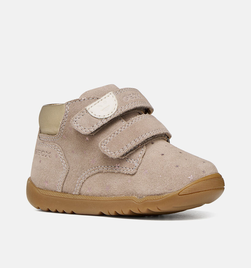 Geox Macchia Baskets montantes en Beige pour filles (376242) - pour semelles orthop&eacute;diques