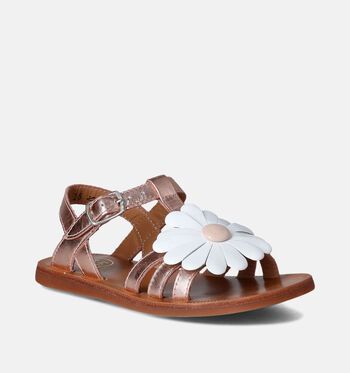 Pom d'Api Sandales Or rose