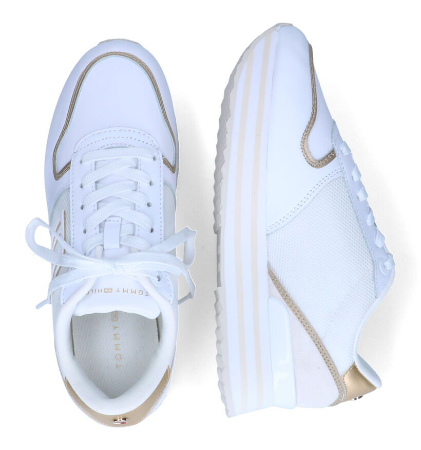 Tommy Hilfiger Mesh Flatform Witte Sneakers voor dames (303969) - geschikt voor steunzolen