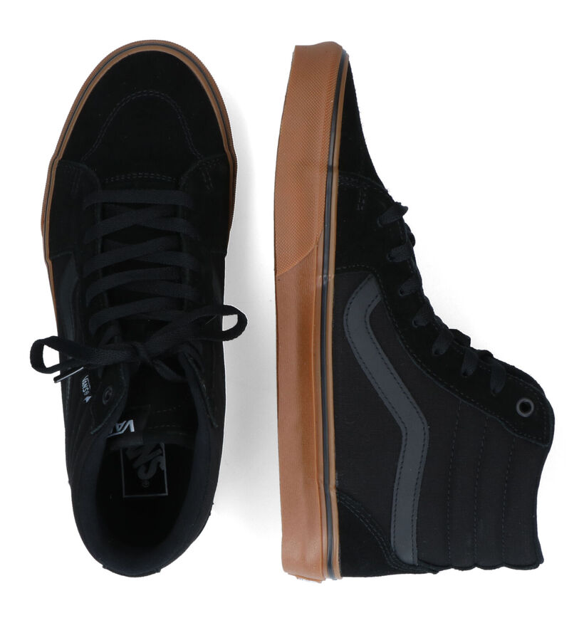 Vans Filmore Hi Baskets de skate en Bleu pour hommes (337030)