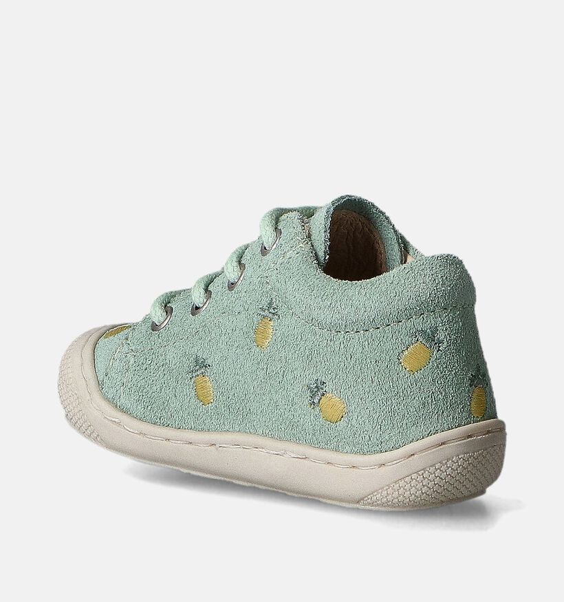 Naturino Cocoon Suede Embroidery Chaussures pour bébé en Vert pour filles (355339) - pour semelles orthopédiques