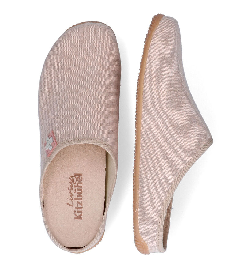Living Kitzbühel Pantoufles ouvertes en Rose clair en textile (307934)