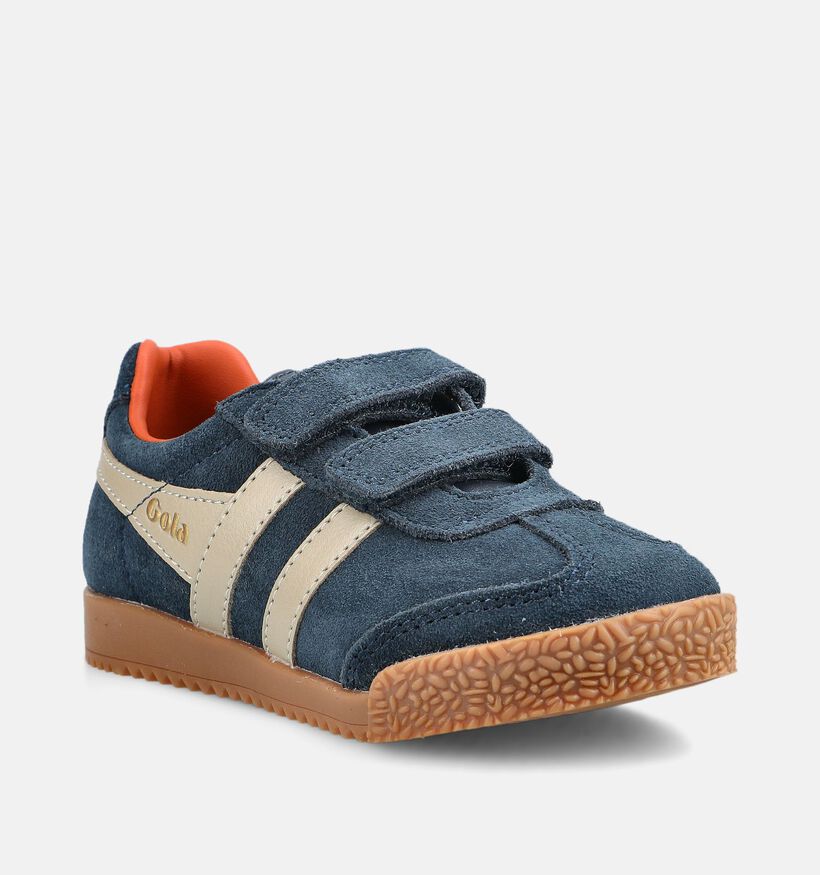 Gola Harrier Strap Baskets basses en Bleu pour gar&ccedil;ons (376304)