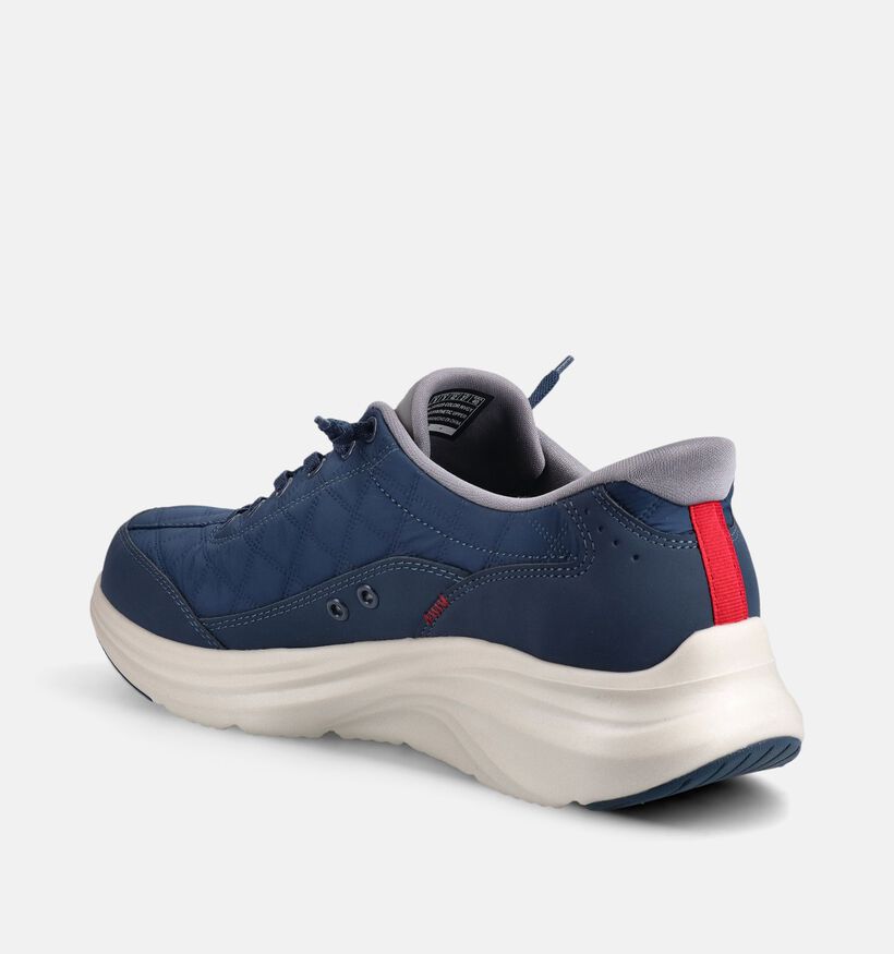 Skechers Contour Foam Cozy Fit Baskets en Bleu fonc&eacute; pour hommes (375635)