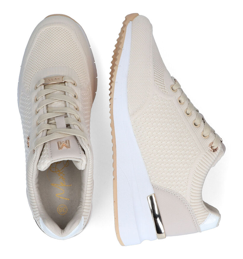 Mexx Glass Ecru Sneakers voor dames (319582) - geschikt voor steunzolen