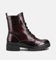 Tamaris Bordeaux Boots met Veter en Rits voor dames (378921) - geschikt voor steunzolen