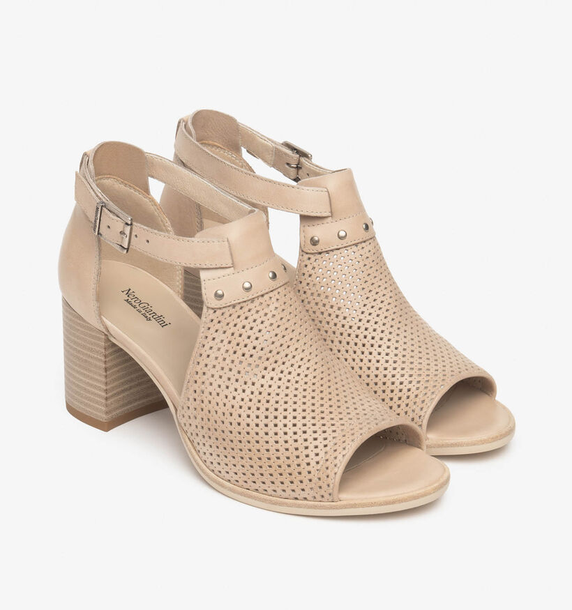 NeroGiardini Sandales &agrave; talons en Marron pour femmes (369073)