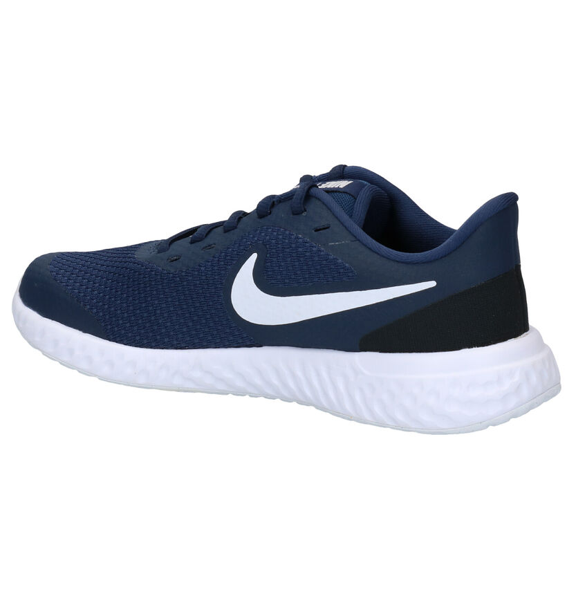 Nike Revolution Blauwe Sneakers in leer (284480)