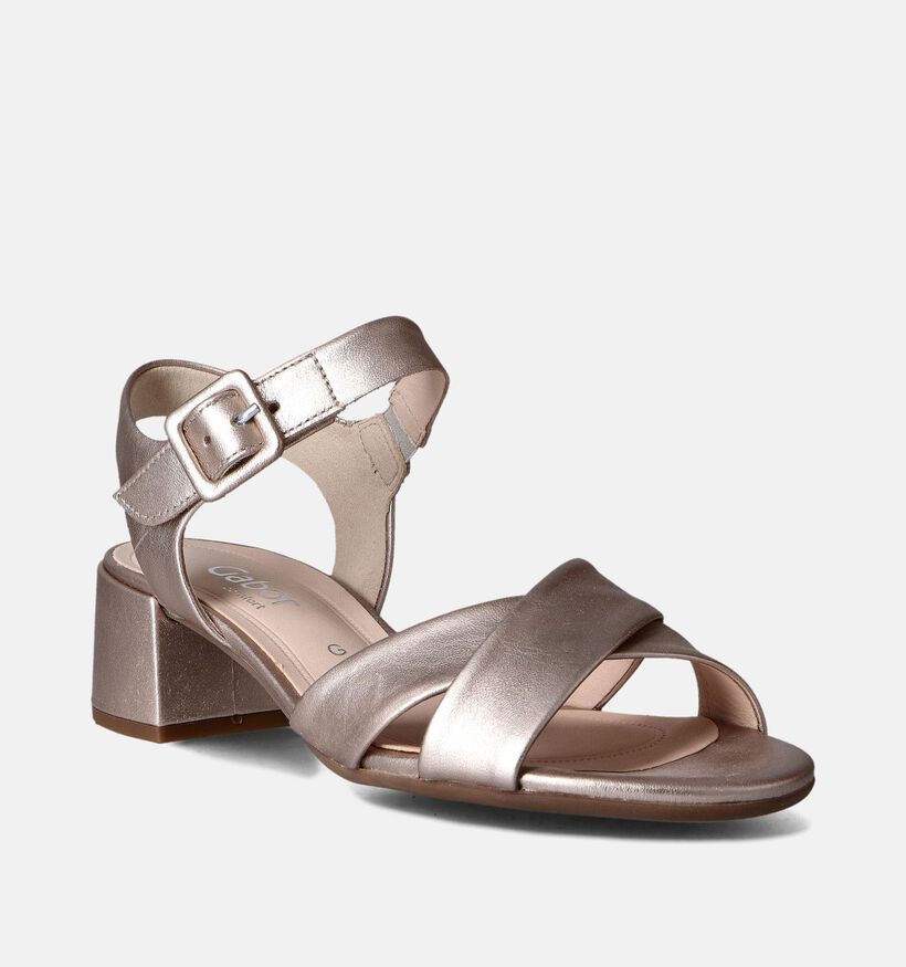 Gabor Gouden Sandalen met Blokhak voor dames (355026)