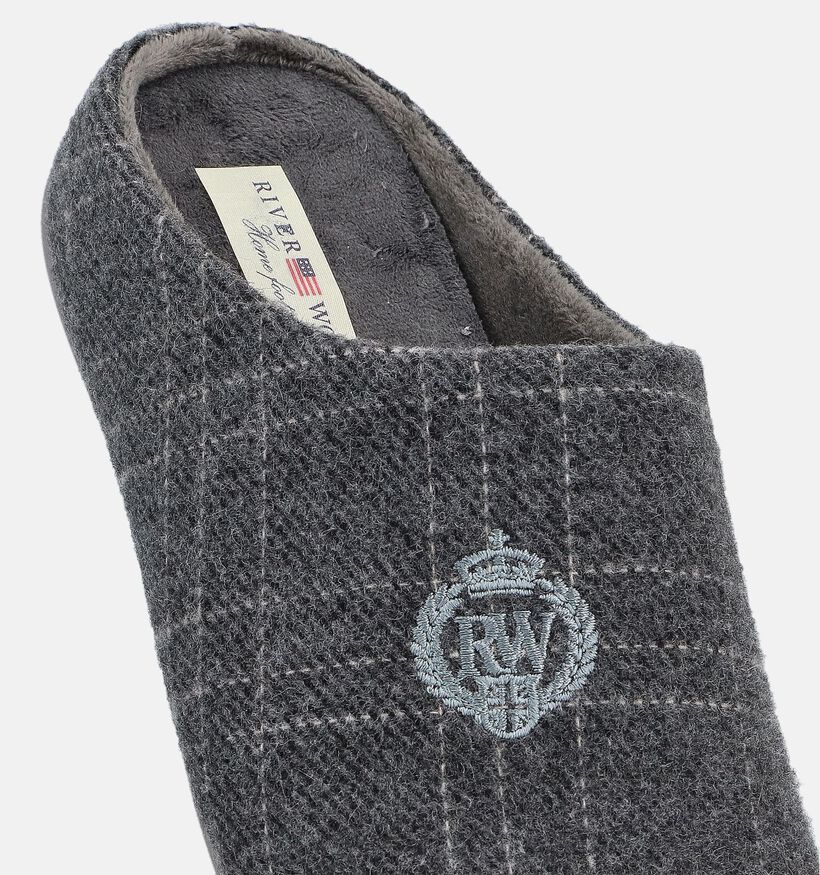 River Woods Bick Grijze Open Pantoffels voor heren (363992) - geschikt voor steunzolen