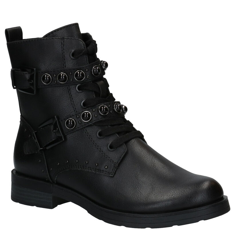 Marco Tozzi Boots à lacets en Noir en simili cuir (280548)